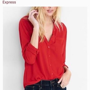 Express red portofino blouse.
